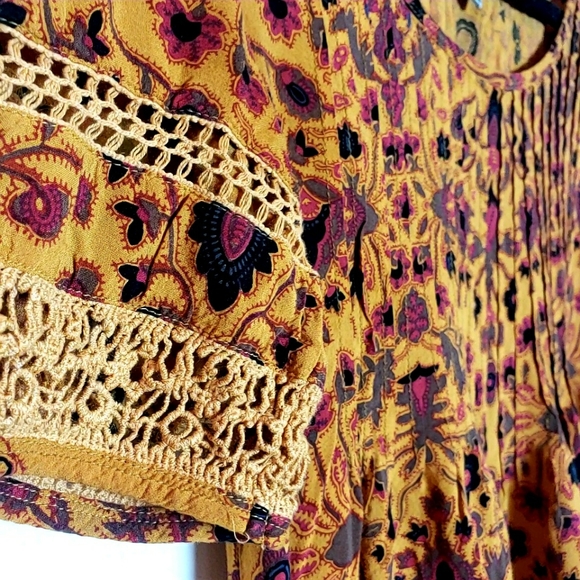 **SOLD** Urban Outfitters Ecote Yellow Amethyst Frock Dress - Picture 2 of 4